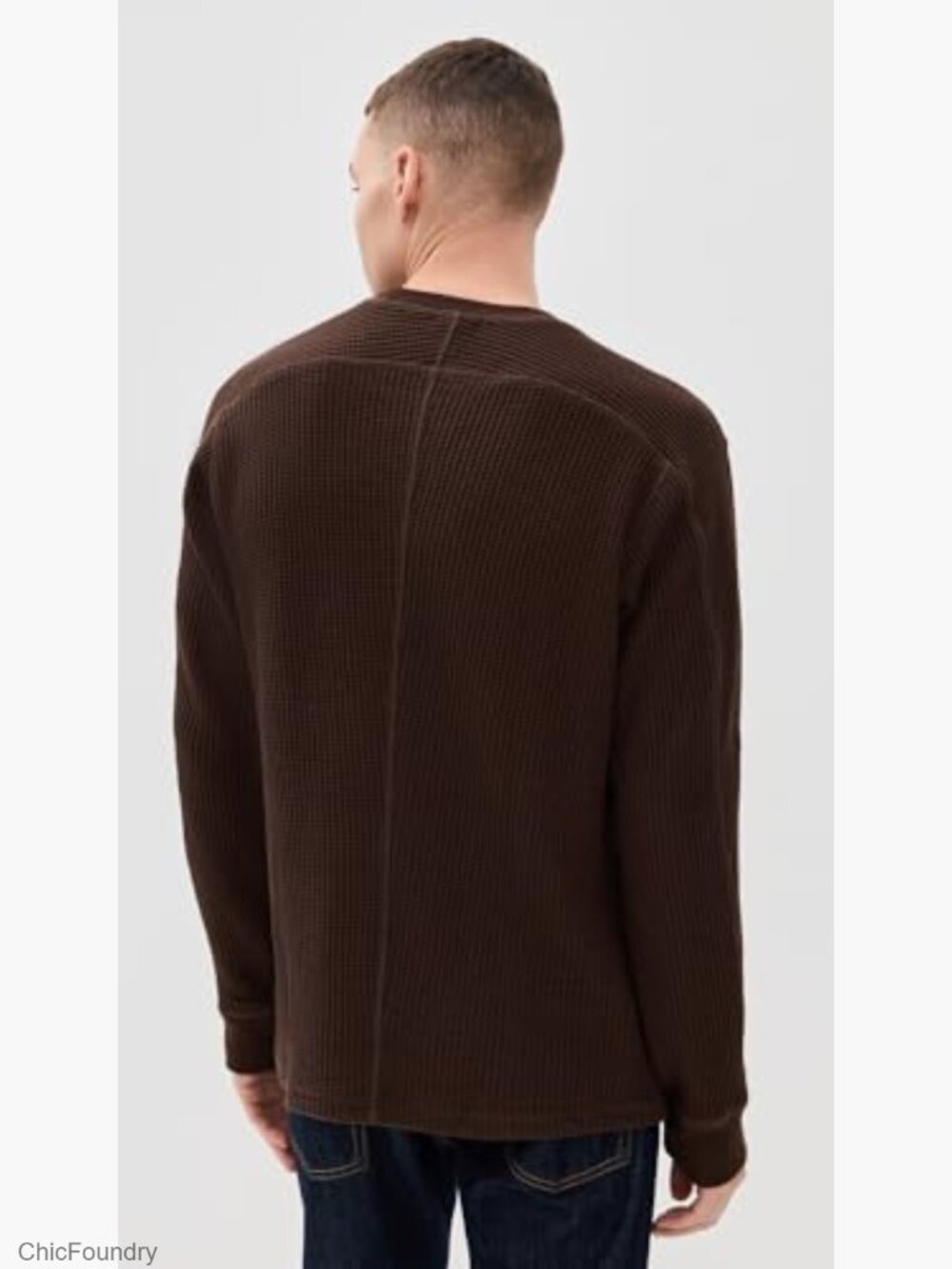 Men's Wade Waffle Thermal Long Sleeve Tee - Heavyweight - Picture 4 of 6